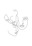 Three Faces Line Art | Gör en egen poster