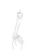 Holding Hands Line Art | Gör en egen poster