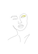 Abstract Face With Yellow Eyeshadow | Gör en egen poster