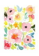 Flowers Watercolor Art | Gör en egen poster