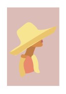Woman In Sun Hat | Gör en egen poster