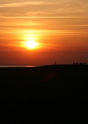 Red Sunset In Southern Sweden