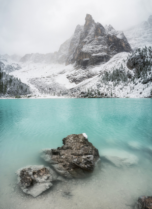 Lake And Snowy Mountain