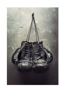 Boxing Gloves Hanging On Wall | Gör en egen poster