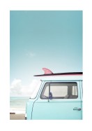 Vintage Car By The Ocean | Gör en egen poster