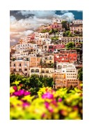 Colorful Houses In Positano | Gör en egen poster
