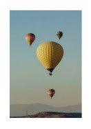 Hot Air Balloons In Blue Sky | Gör en egen poster
