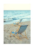 Beach Chairs By The Ocean | Gör en egen poster