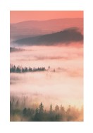Dreamy And Misty Forest Landscape | Gör en egen poster