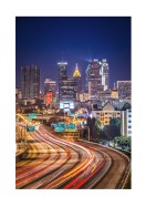 Atlanta Skyline At Night | Gör en egen poster