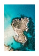 Island In Blue Ocean In Cyprus | Gör en egen poster