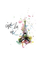 C'est La Vie Eiffel Tower Art | Gör en egen poster