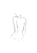 Female Body Silhouette No1 | Gör en egen poster