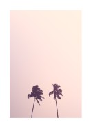 Palm Tree Silhouettes Against Pink Sky | Gör en egen poster